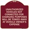 Signmission Unauthorized Vehicles Not Connected for Charging Purpose Towed Alum Sign, 18" x 18", BU-1818-22777 A-DES-BU-1818-22777 - alternate 1